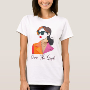 Elegante modische Frau T-Shirt