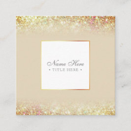 Elegante modische Luxe Goldquadrat-Visitenkarte Quadratische Visitenkarte