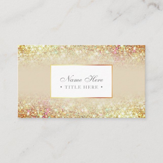 Elegante modische Luxe GoldVisitenkarte Visitenkarte (Vorderseite)