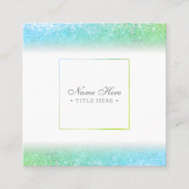 Elegante modische Luxe grüne quadratische Visitenkarte