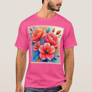 Elegante Mohnblumen: Strahlende Naturkunst T-Shirt