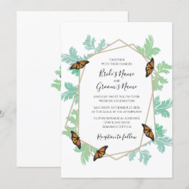 Elegante Monarch Butterfly Hochzeit Einladung