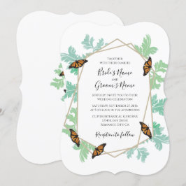 Elegante Monarch Butterfly Hochzeit Einladung