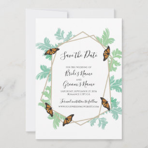 Elegante Monarch Butterfly Hochzeit rettet das Dat Save The Date