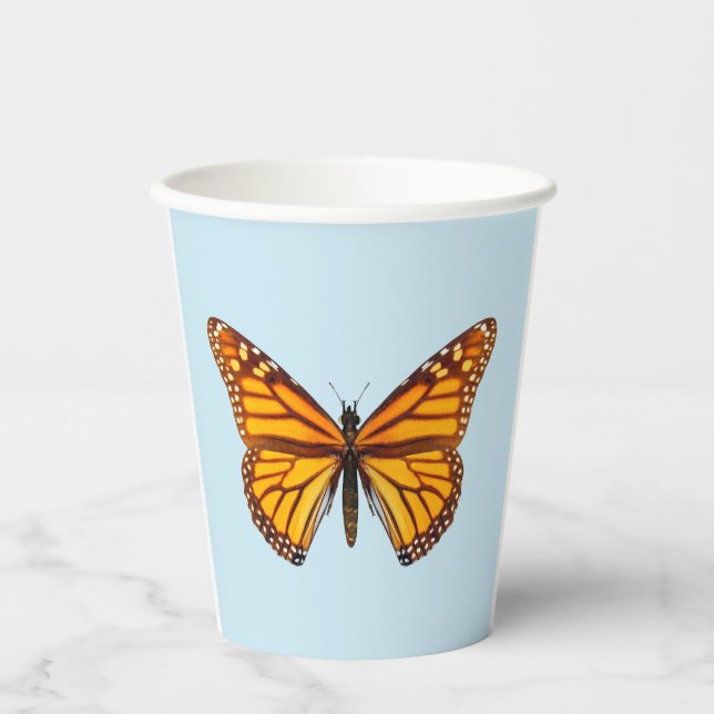 Elegante Monarchfalter-Party Pappbecher (Vorderseite)