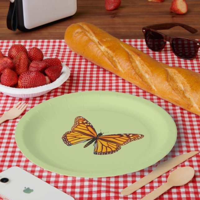 Elegante Monarchfalter-Party Pappteller (Picknick)