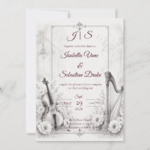 Elegante monochrome musikalische Hochzeit