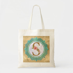 Elegante Monogram Anfangsbuchstaben mit Mandala Tragetasche