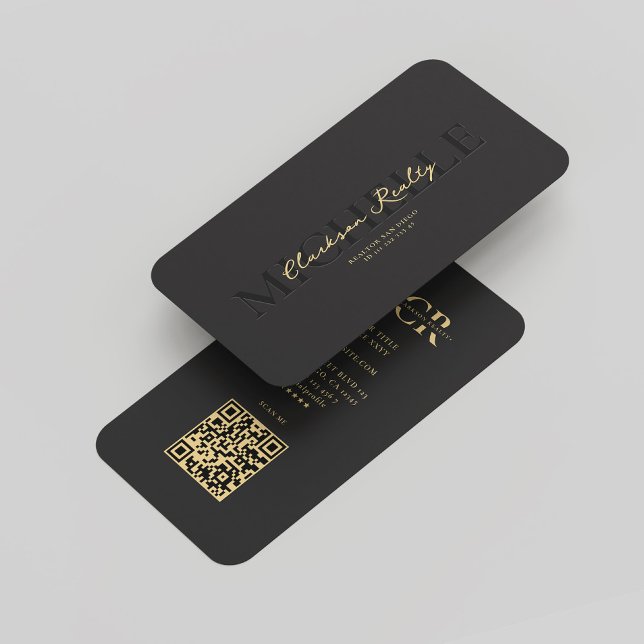 Elegante Monogram Black Gold Beruflich Modern Visitenkarte (Elegant Monogram Black Gold Professional Modern Business Card
)