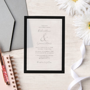 Elegante Monogram Black & White Wedding