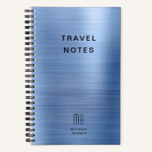 Elegante Monogram Blue Travel