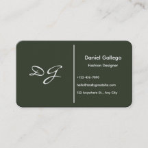 Elegante Monogram Business Card