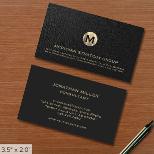 Elegante Monogram Business Card Visitenkarte