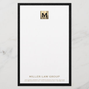 Elegante Monogram Business Stationery Briefpapier