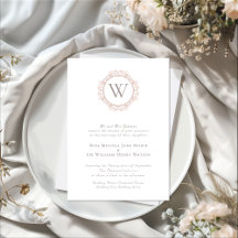 Elegante Monogram Classic Wedding