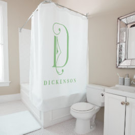 Elegante Monogram D Custom Duschvorhang