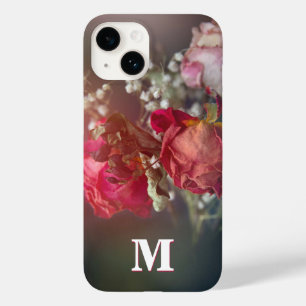Elegante monogram Dried Blume Custom iPhone Case