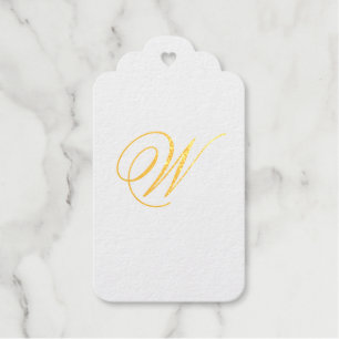 Elegante Monogram Erstmaliges Selbstfarben Geschenkanhänger