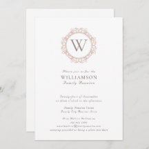 Elegante Monogram Family Wiedersehen