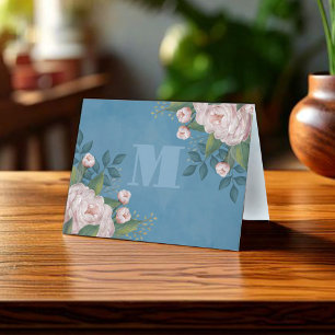 Elegante Monogram Floral Personalisiert