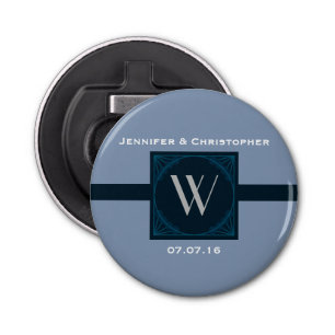 Elegante Monogram-Gastgeschenk Hochzeit Flaschenöffner