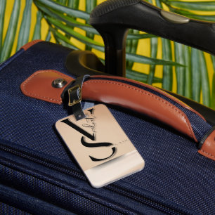 Elegante Monogram Gepäckmarke Gepäckanhänger