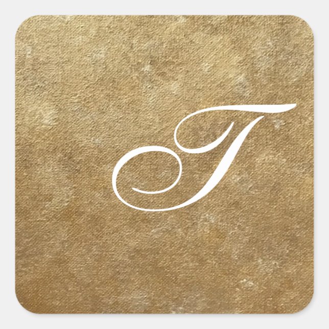 Elegante Monogram Gold Blend Stickers (Vorderseite)