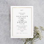 Elegante Monogram Gold Wedding Save The Date<br><div class="desc">Dieses klassische elegante Gold Wedding Save the Date ist einfach und vielseitig. Das Design ist schick,  weiß und schwarz,  mit einem Monogramm,  Skriptdetails,  einem einfachen Goldrahmen und formalem bearbeitbarem Text. Klicken Sie auf die Schaltfläche Bearbeiten,  um dieses Design anzupassen.</div>