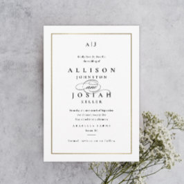 Elegante Monogram Gold Wedding Save The Date