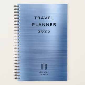 Elegante Monogram Imitate Gold Travel Planer