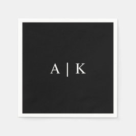 Elegante Monogram-Initials Napkin individuell anpa Serviette