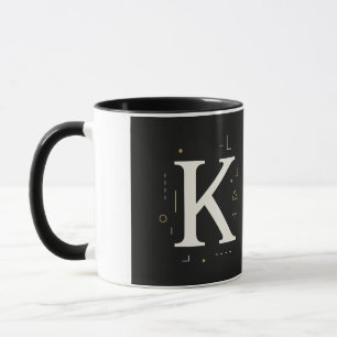 "Elegante Monogram K Tasse - Personalisierter Kaff