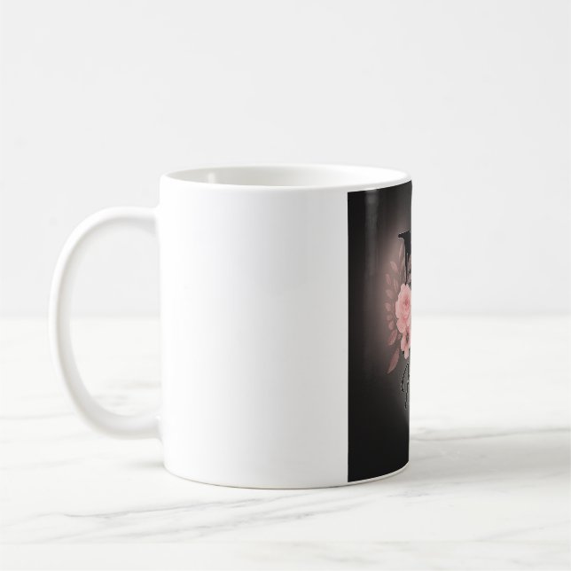 Elegante Monogram M Tasse - Custom Floral Letter C (Links)