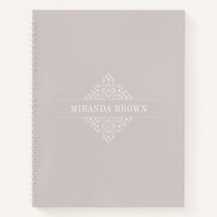 Elegante Monogram Minimalistisch Simple Classy Notizbuch