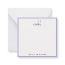 Elegante Monogram Modern Simple Girly Peri Lila