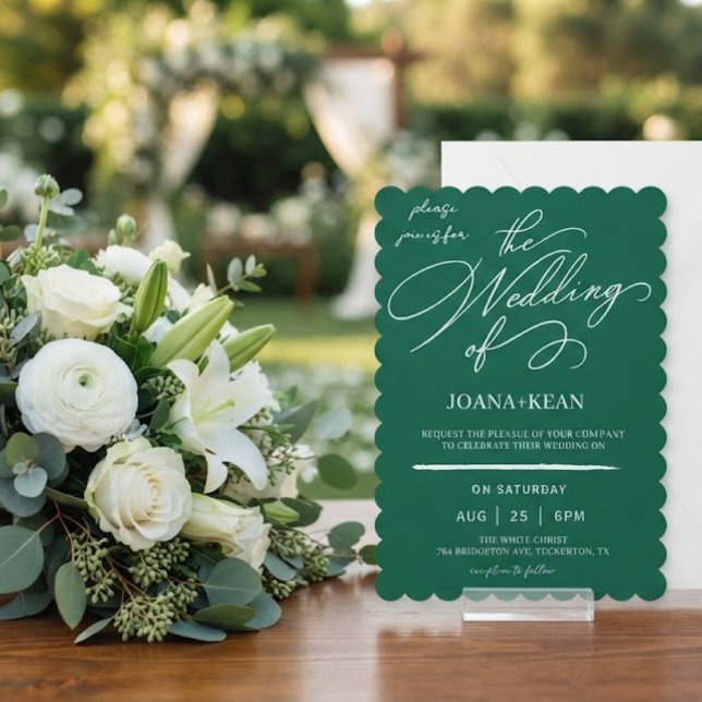 Elegante Monogram Moderne Hochzeit Einladung (Von Creator hochgeladen)