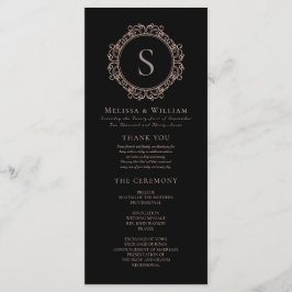 Elegante Monogram Moderne klassische Schwarze Hoch Programm