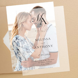 Elegante Monogram Moderne Minimalistische Hochzeit