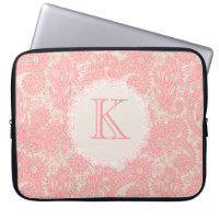 Elegante Monogram Paisley Designer Notebook-Tasche