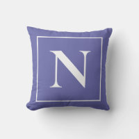 Elegante Monogram Periwinkle Blue Minimalistisch