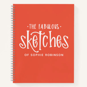 Elegante Monogram Sketchbook - Ihr Name Notizbuch