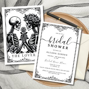 Elegante Monogram Till Death Do us Part Tarot Invi Einladung