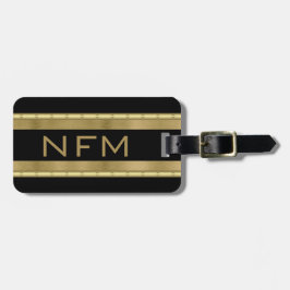 Elegante Monogram Travel Imitats Gold und Black St Gepäckanhänger