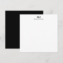 Elegante Monogram Typografie Mitteilungskarte