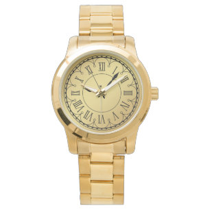 Elegante Monogram Unisex Roman Numerals Armbanduhr