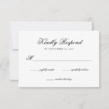 Elegante Monogram Wappen Wedding RSVP Card