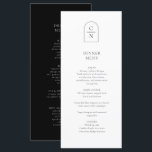 Elegante Monogram Wedding Dinner Menu Card<br><div class="desc">Elegante Monogram Wedding Dinner Menu Card</div>