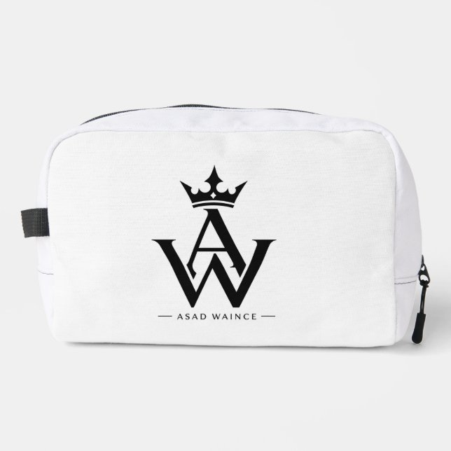 Elegante Monogramm AW-Make-up-Tasche - Minimalisti Waschbeutel (Vorderseite)