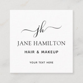 Elegante Monogramm-Erstnamenskarte Quadratische Visitenkarte
