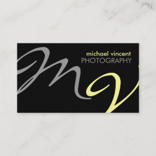 Elegante Monogramm-Fotografie-Visitenkarte Visitenkarte